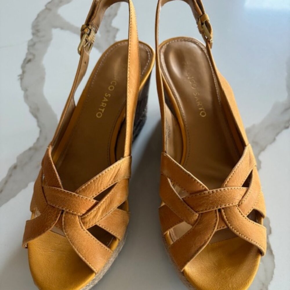 Size 7 Yellow Franco Sarto Wedges